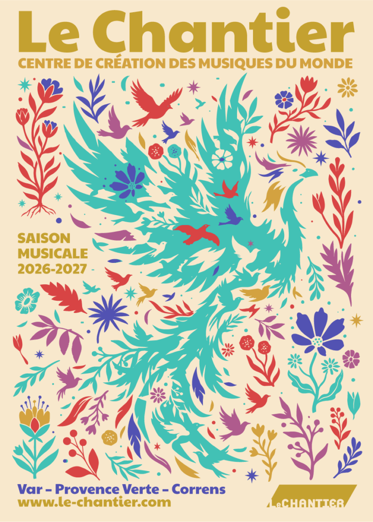 Visuel - Programme de Saison 2026-27 du Chantier - Conception graphique : Adrien Bargin